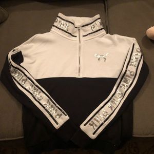 PINK Victoria’s Secret half zip sweatshirt XSmall